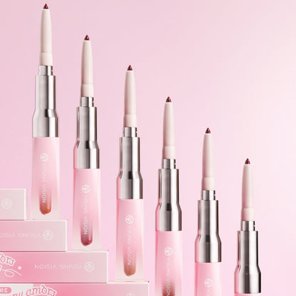 Double-headed Lip Liner Mirror Lip Gloss Two-in-one Multi-purpose Outline Lip Shape