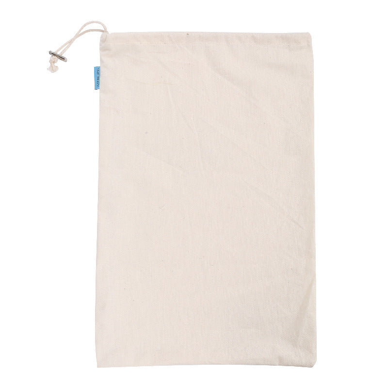 Cotton Drawstring Bag Safe Store Foods Bag Multi-Purpose Fruit Vegetable Rice Bread Shopping Bag