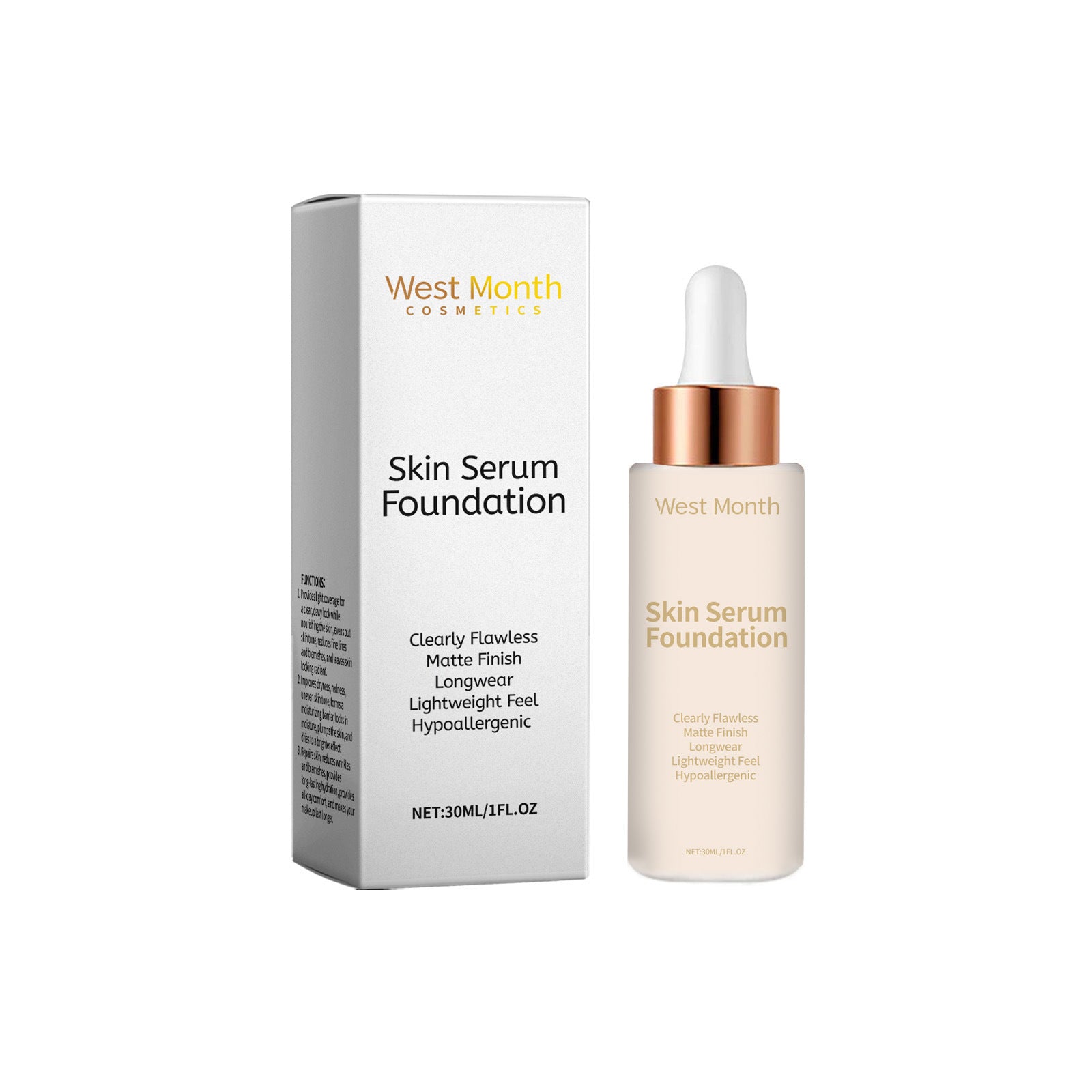 Moisturizing Concealing Foundation Long Lasting Smear-proof Makeup