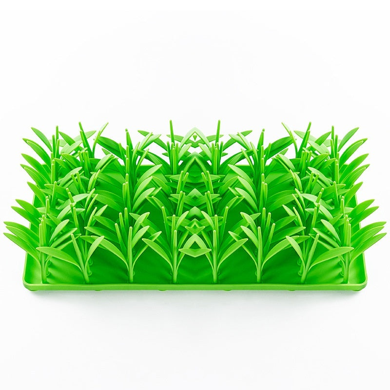 Silicone Slow Food Mat Creative Grass Brush Design Lick Mat Dogs And Cats Eating Non-slip