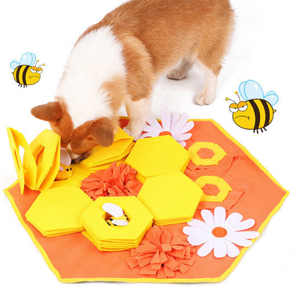 Pet Bee Sniffing Pad Dog Hide Food Training Supplies
