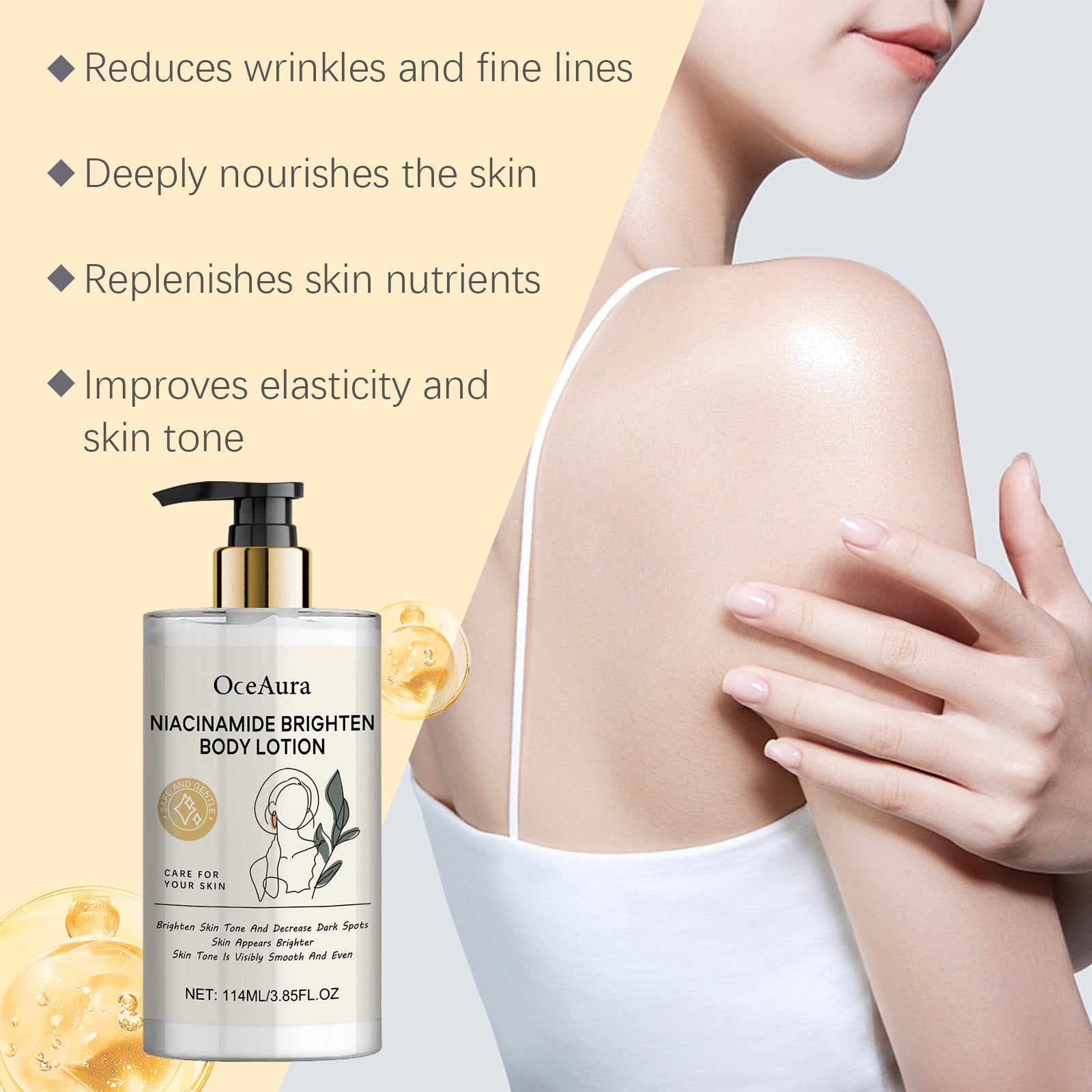 Nicotinamide Moisturizing Body Lotion Brightening Skin Color