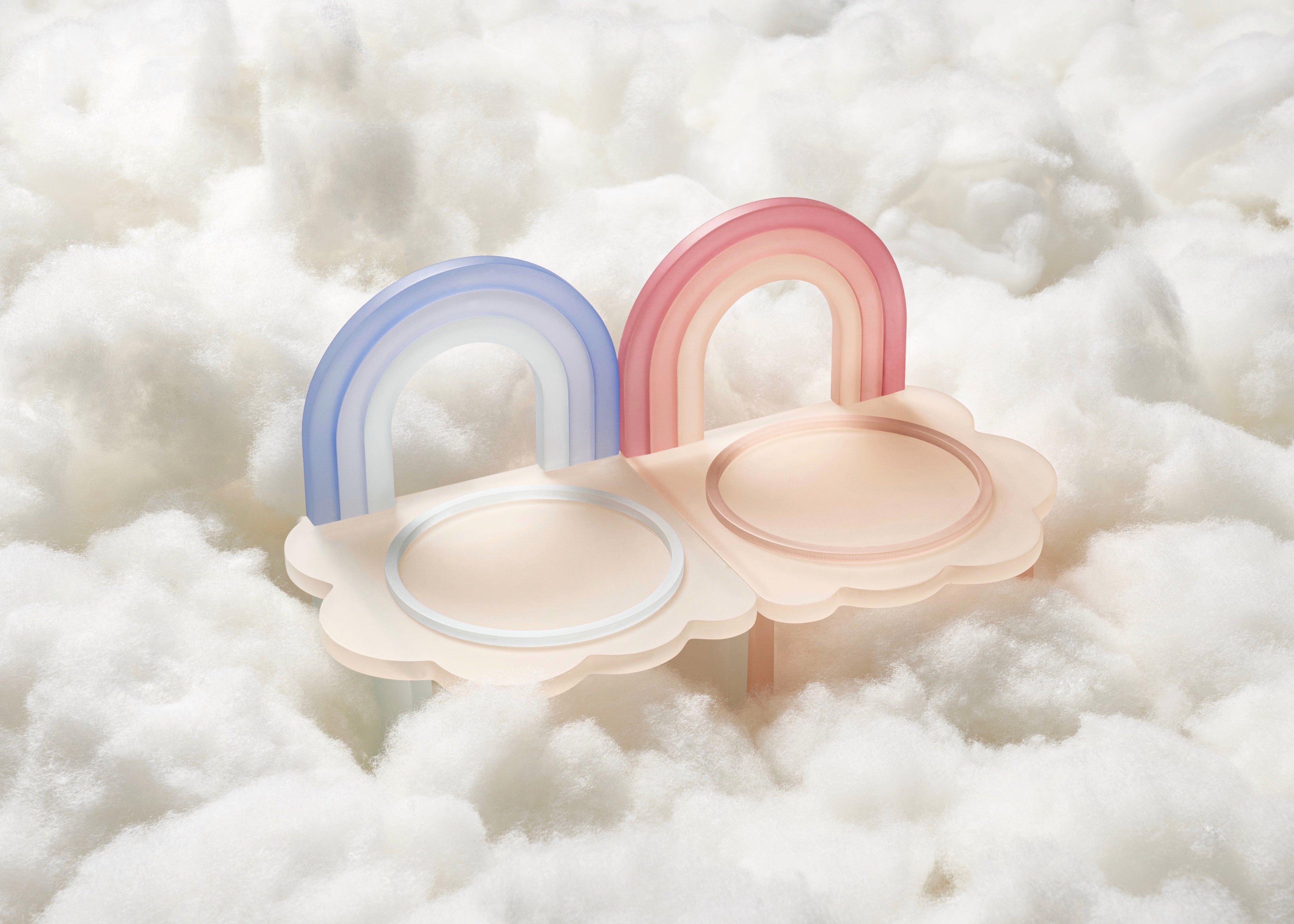 Rainbow Cat And Dog Bowl Rack Cute Pet Supplies