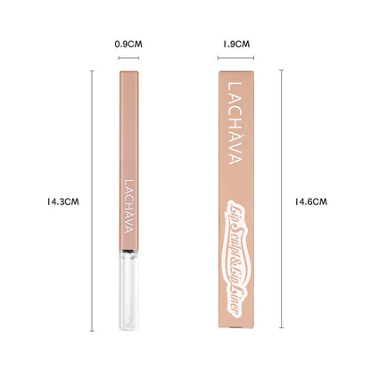 Double-headed Matte Lip Liner Transparent Moisturizing Lip Gloss