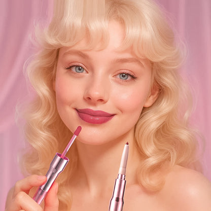 Double-headed Lip Liner Mirror Lip Gloss Two-in-one Multi-purpose Outline Lip Shape