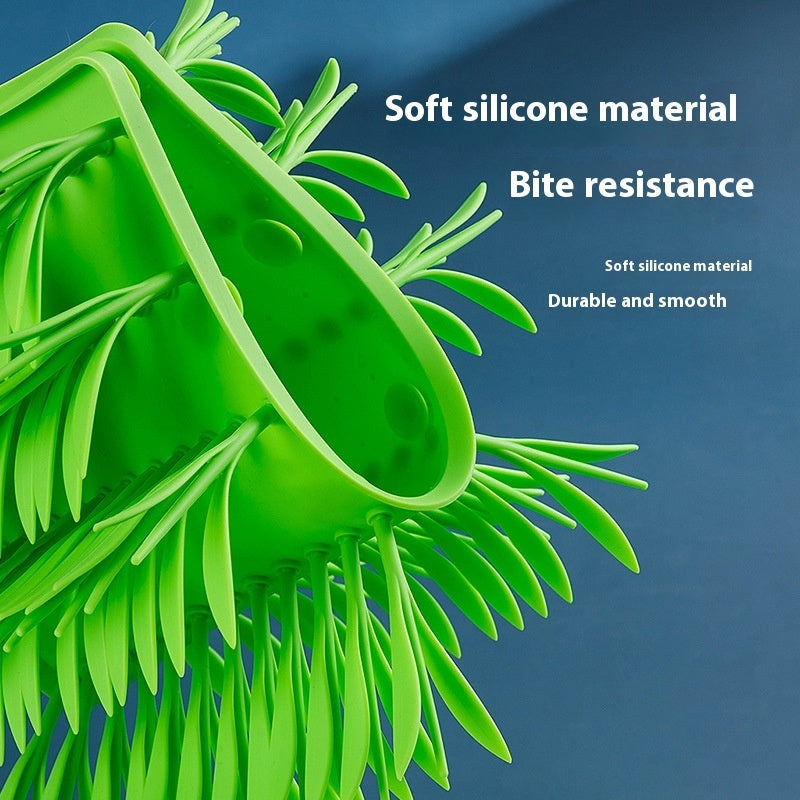 Silicone Slow Food Mat Creative Grass Brush Design Lick Mat Dogs And Cats Eating Non-slip