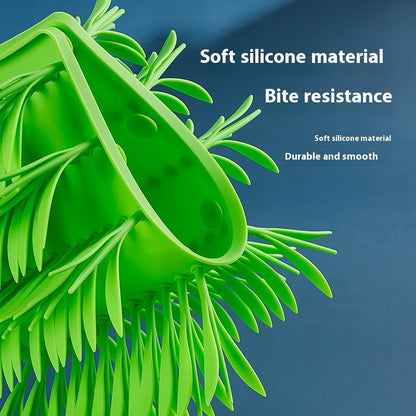 Silicone Slow Food Mat Creative Grass Brush Design Lick Mat Dogs And Cats Eating Non-slip