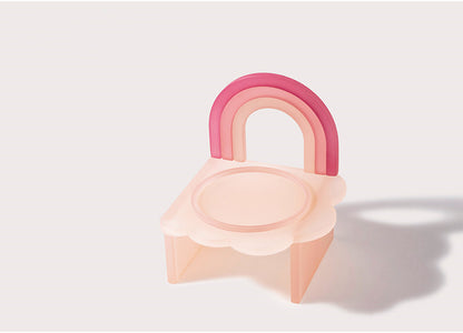 Rainbow Cat And Dog Bowl Rack Cute Pet Supplies