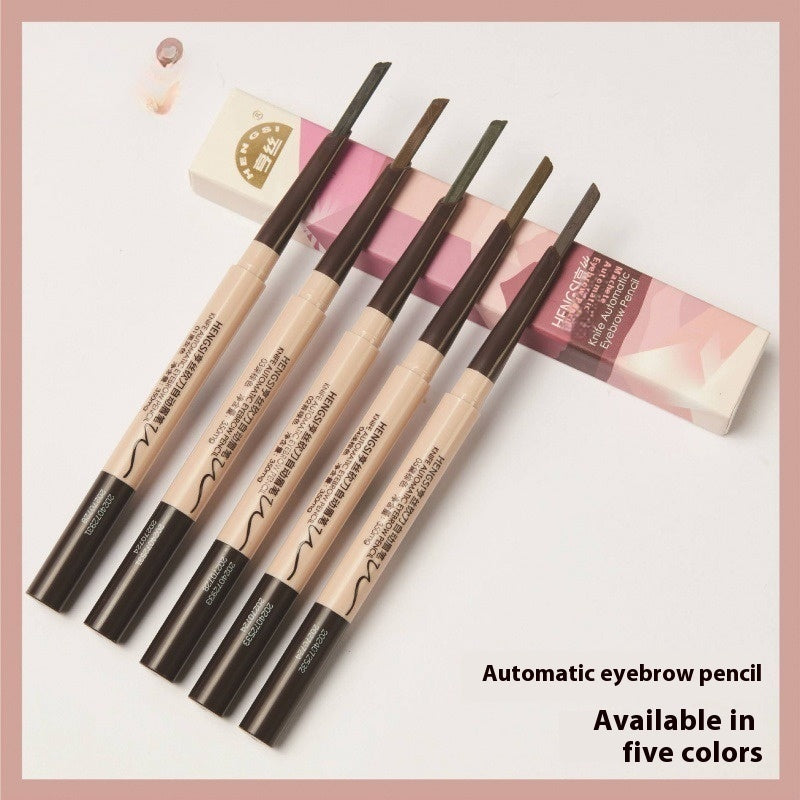 Makeup Color Rendering Double Head Extremely Thin Waterproof And Sweat-proof Eyebrow Pencil