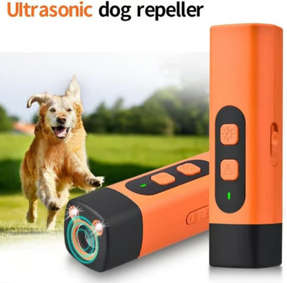 Pet Dog Repeller Ultrasonic Dog Training Device Rechargeable Anti Dog Bark Deterrent Device With LED Flashlight Pets Supplies